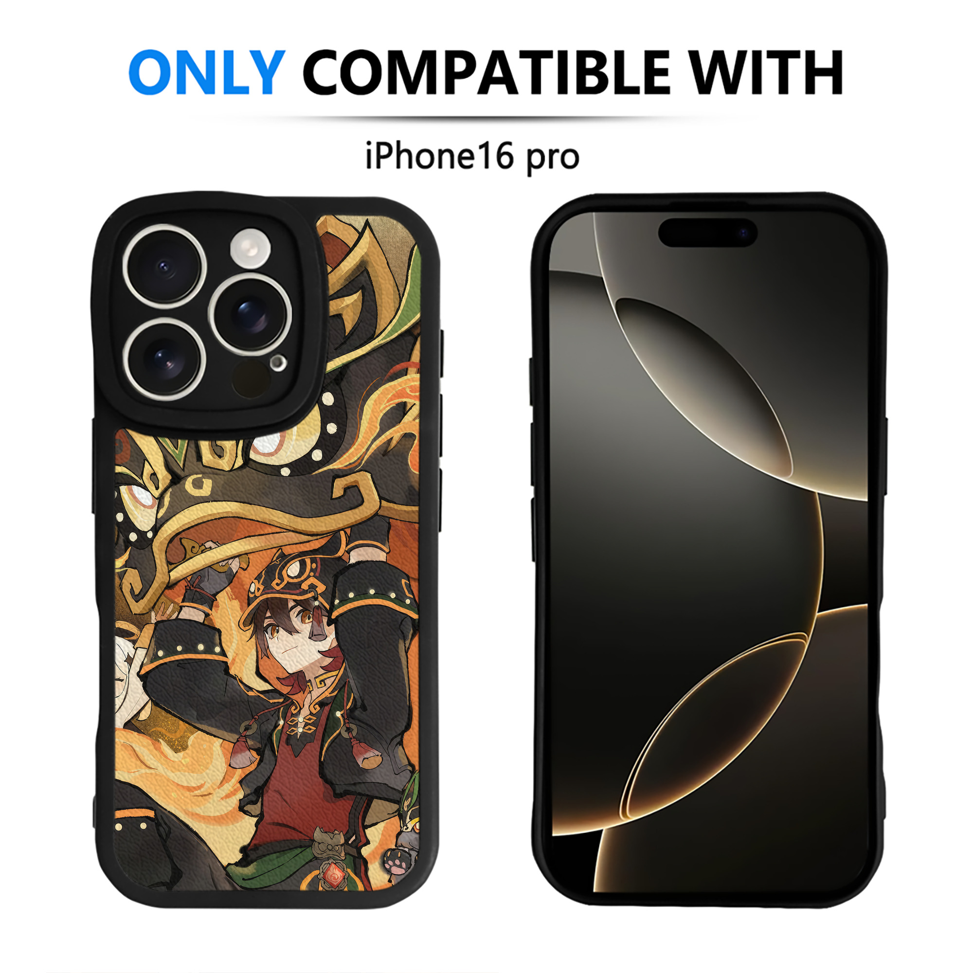 げんし神 genshin 【iPhone 16シリーズ対応】シリコンスマホケース（レザー調） 材質：シリコン